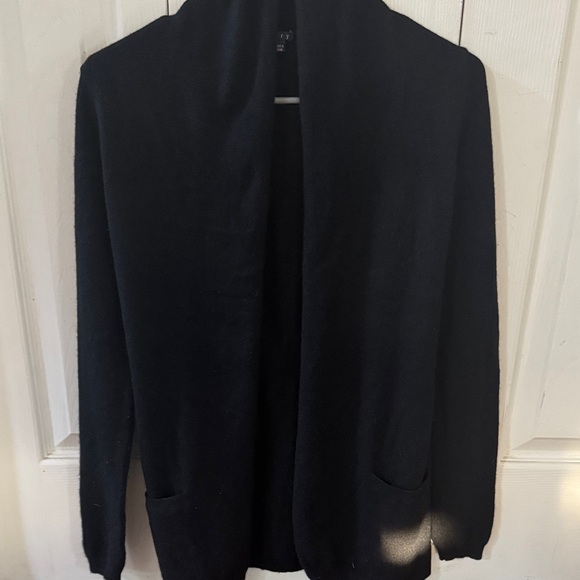 Theory Black Open Front Cardigan - Picture 1 of 4